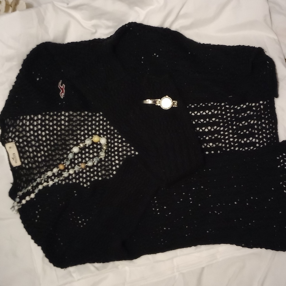 Hollister women's sz M Navy blue Cardigan